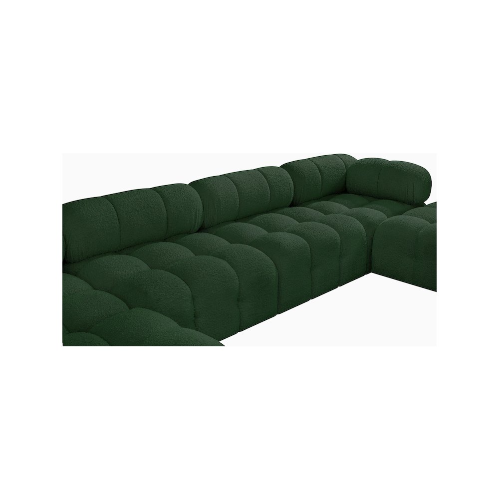 Ames Green Boucle Fabric Modular Sectional. Picture 9