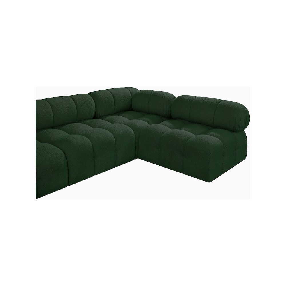 Ames Green Boucle Fabric Modular Sectional. Picture 10