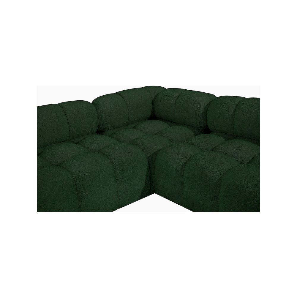 Ames Green Boucle Fabric Modular Sectional. Picture 12