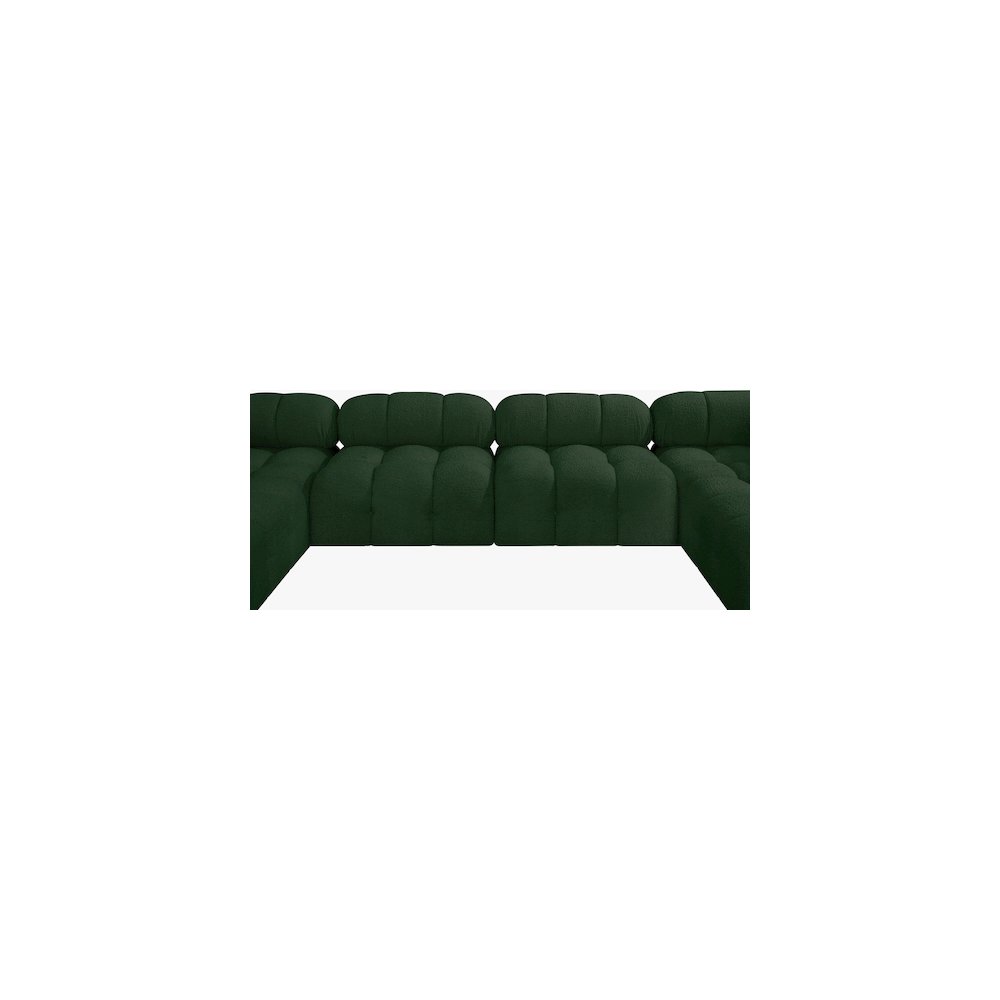Ames Green Boucle Fabric Modular Sectional. Picture 8