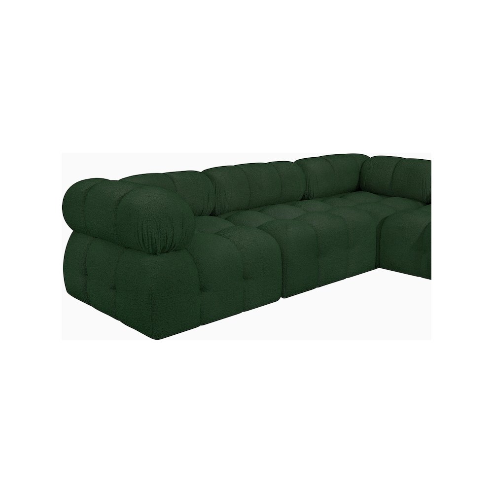 Ames Green Boucle Fabric Modular Sectional. Picture 10