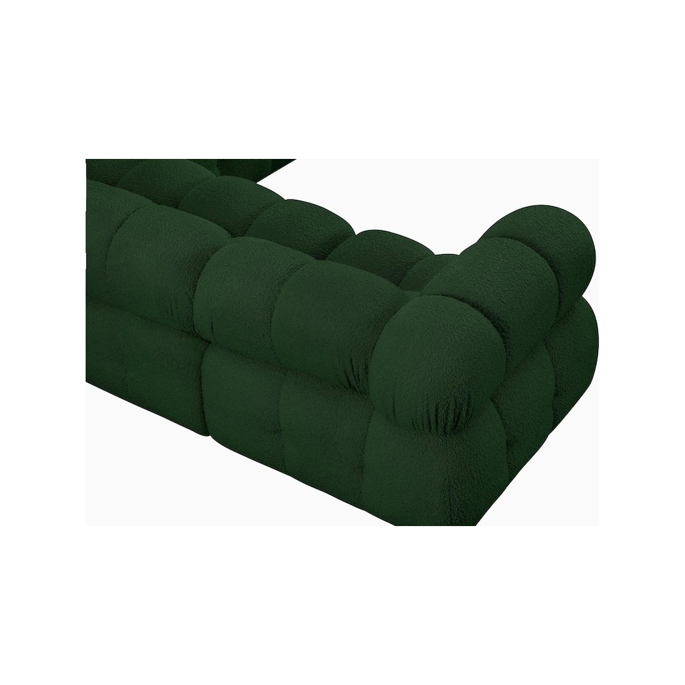 Ames Green Boucle Fabric Modular Sectional. Picture 12