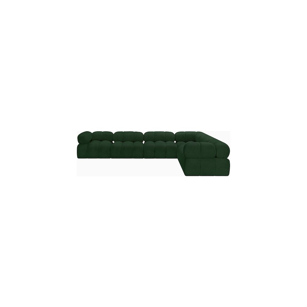Ames Green Boucle Fabric Modular Sectional. Picture 5