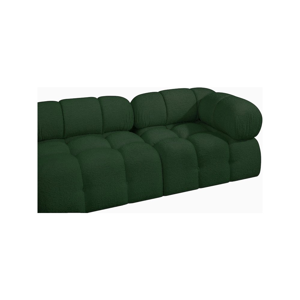 Ames Green Boucle Fabric Modular Sectional. Picture 7