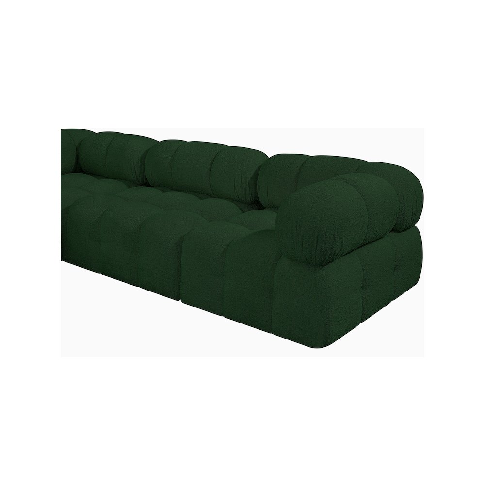 Ames Green Boucle Fabric Modular Sectional. Picture 8