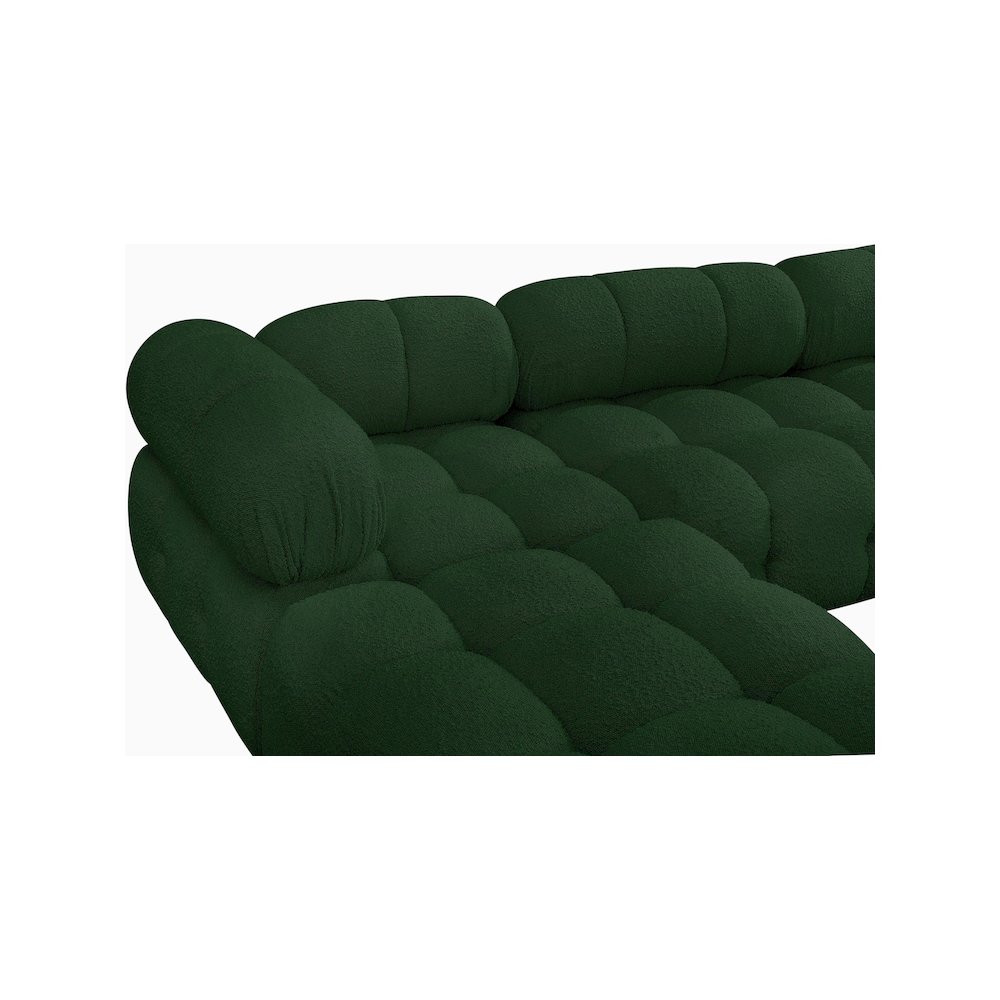 Ames Green Boucle Fabric Modular Sectional. Picture 8