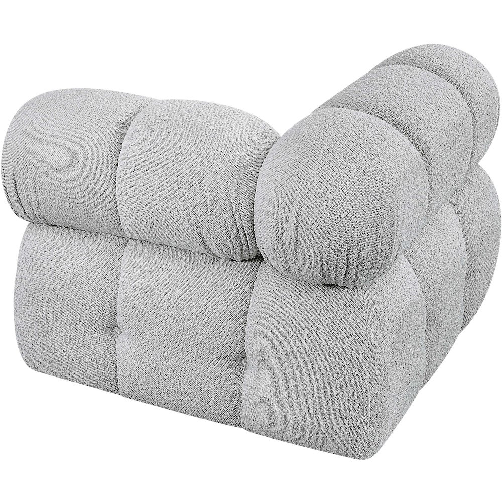 Ames Grey Boucle Fabric Corner. Picture 5