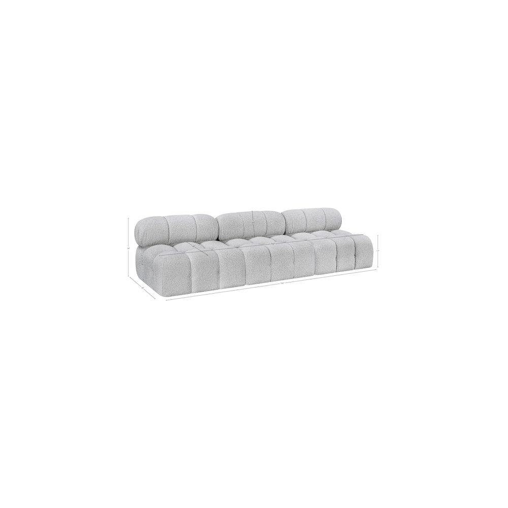 Ames Grey Boucle Fabric Modular Sofa. Picture 8