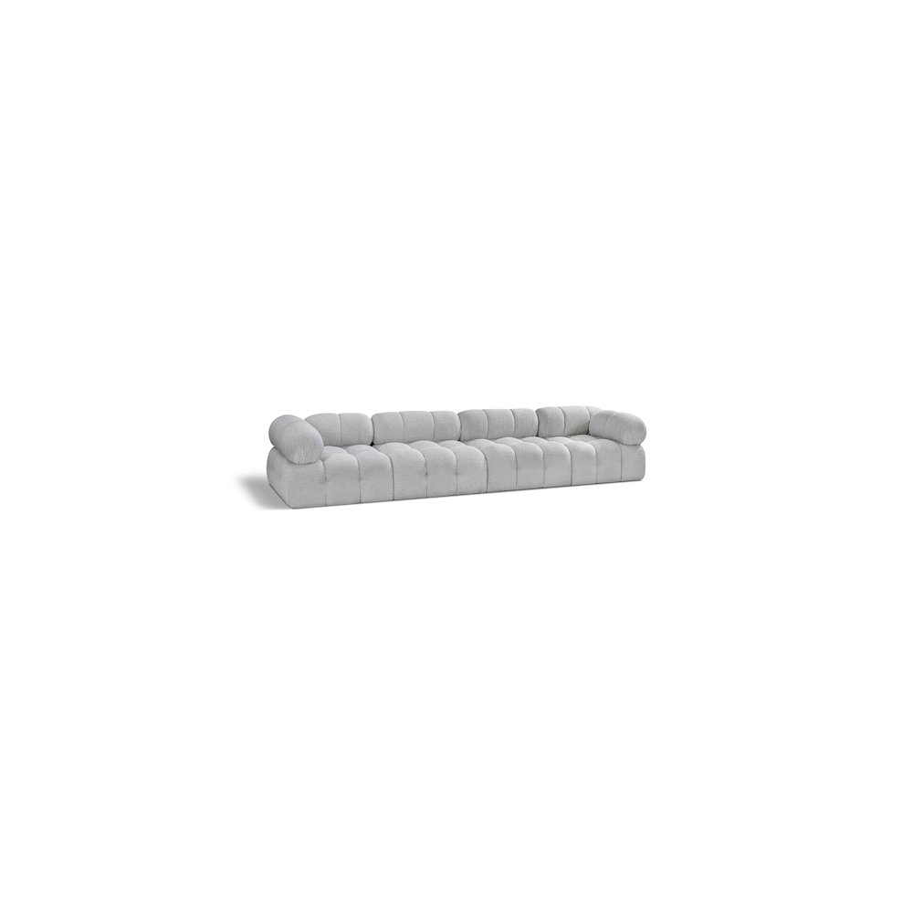 Ames Grey Boucle Fabric Modular Sofa. Picture 1
