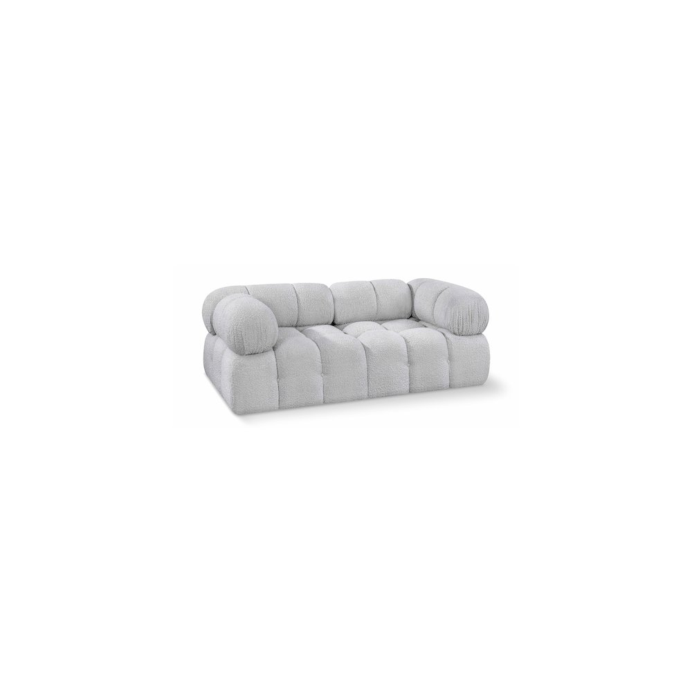 Ames Grey Boucle Fabric Modular Sofa. Picture 1