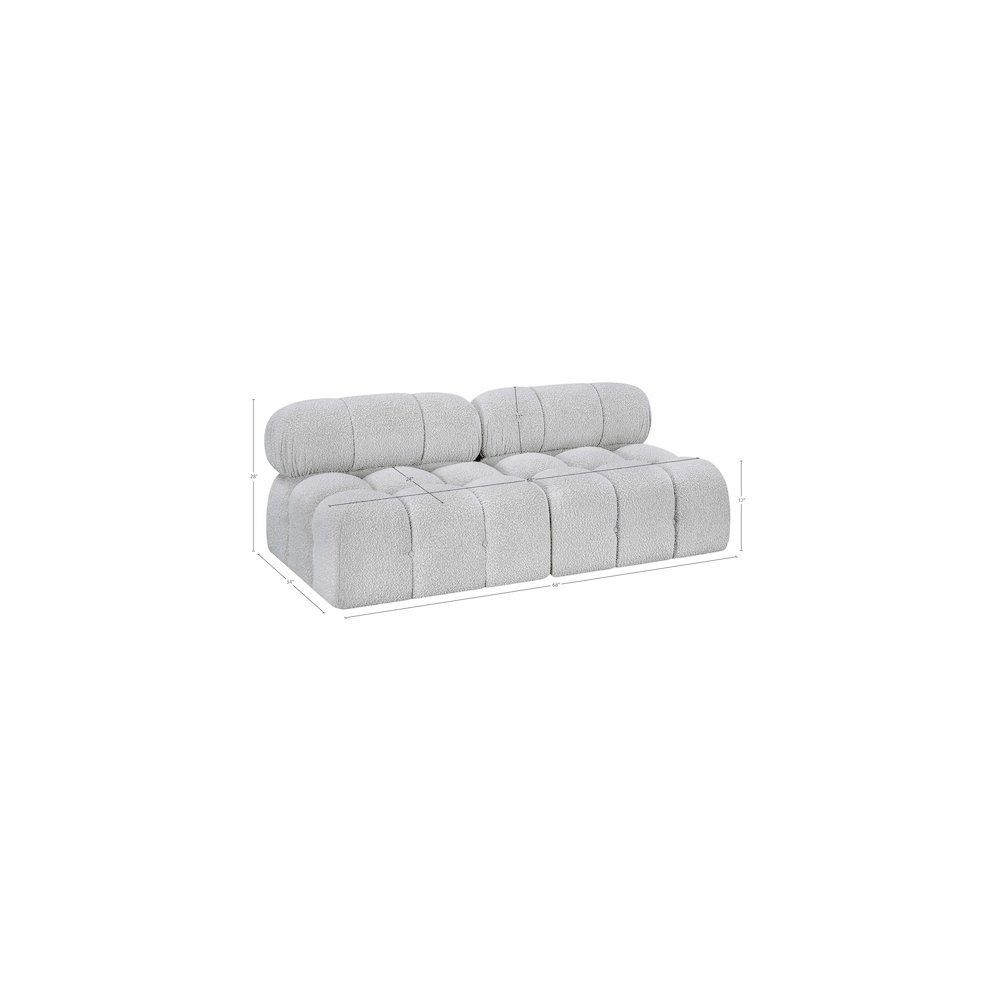 Ames Grey Boucle Fabric Modular Sofa. Picture 8