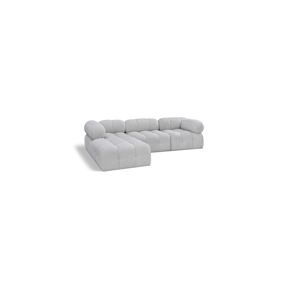 Ames Grey Boucle Fabric Modular Sectional. Picture 1