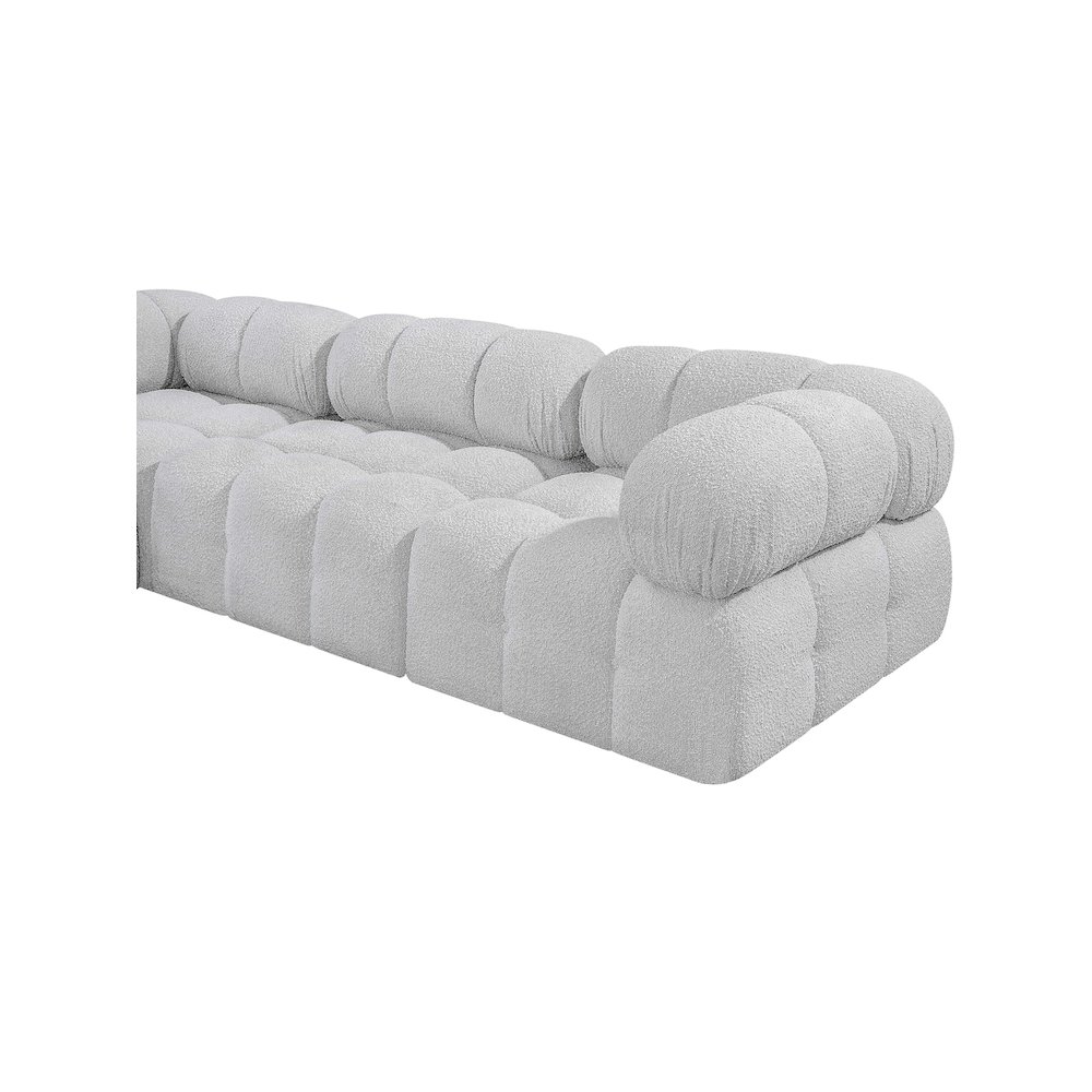 Ames Grey Boucle Fabric Modular Sectional. Picture 10