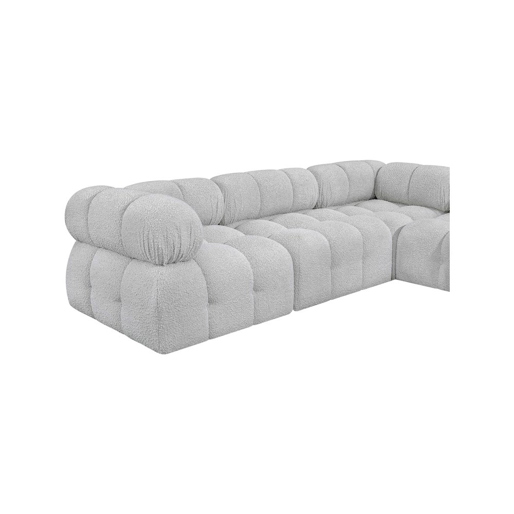 Ames Grey Boucle Fabric Modular Sectional. Picture 11