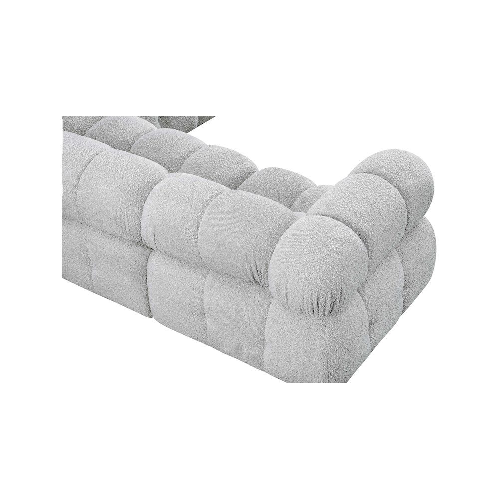 Ames Grey Boucle Fabric Modular Sectional. Picture 12