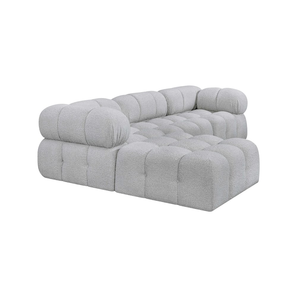 Ames Grey Boucle Fabric Modular Sectional. Picture 5