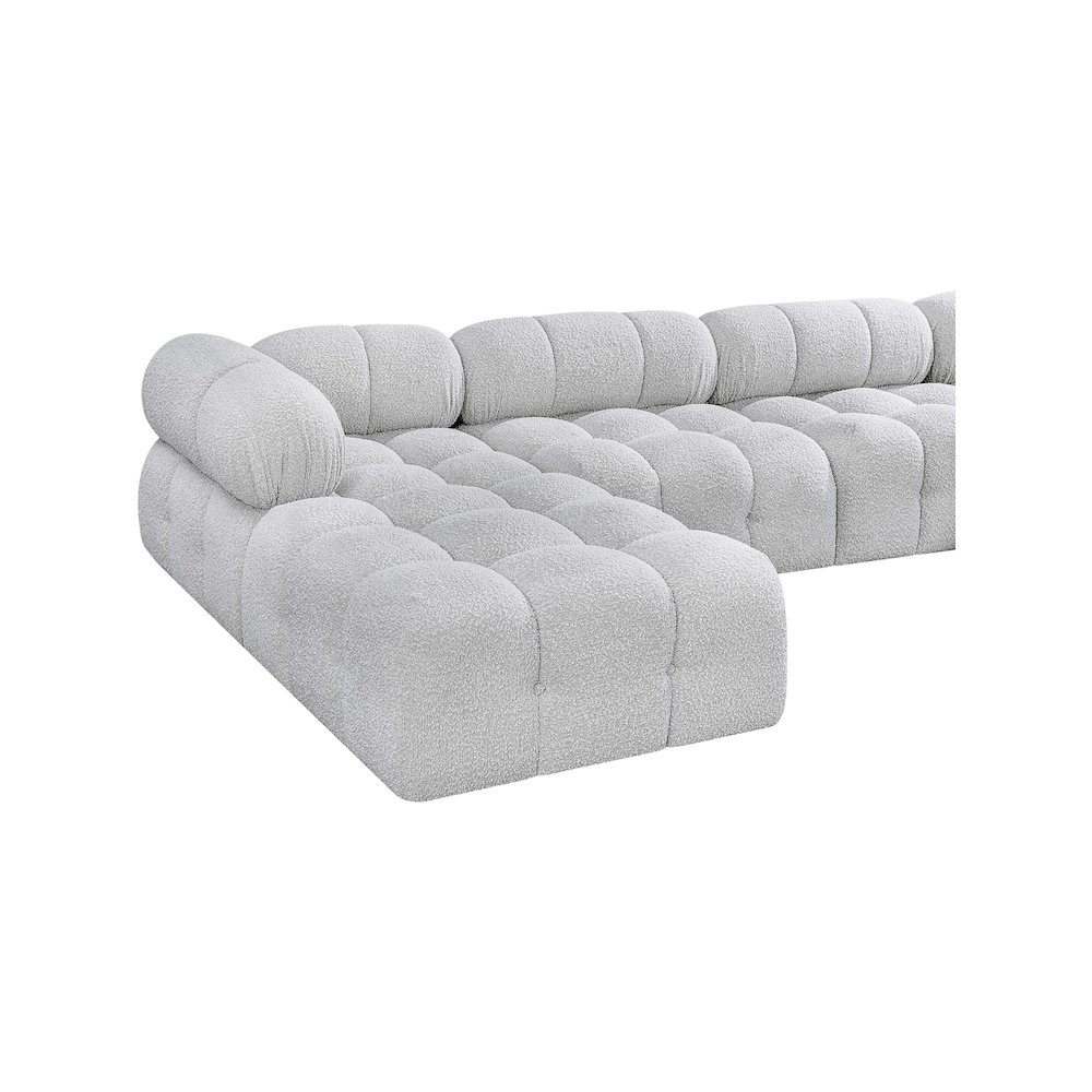 Ames Grey Boucle Fabric Modular Sectional. Picture 7