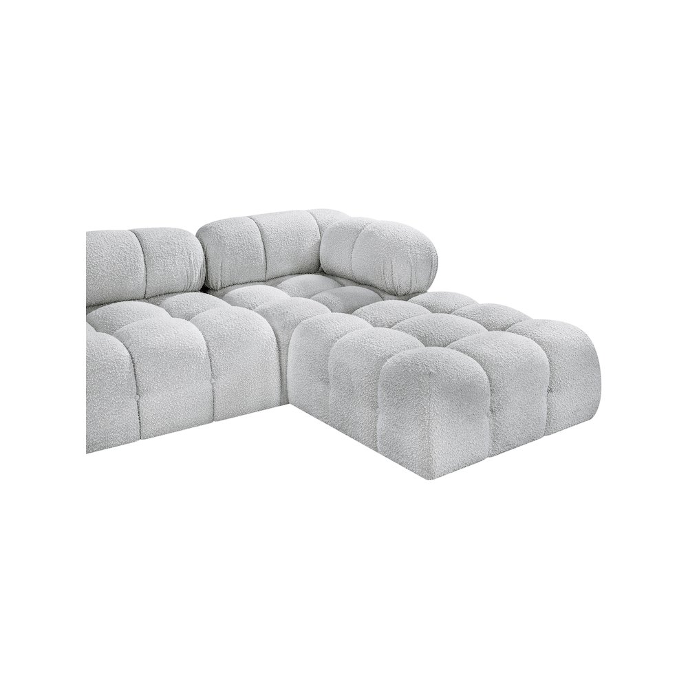 Ames Grey Boucle Fabric Modular Sectional. Picture 8