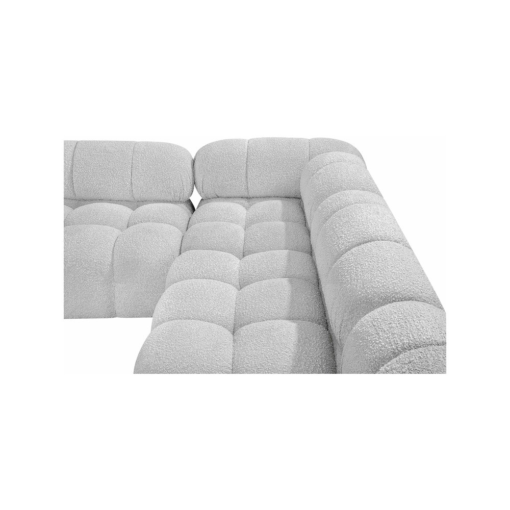 Ames Grey Boucle Fabric Modular Sectional. Picture 10
