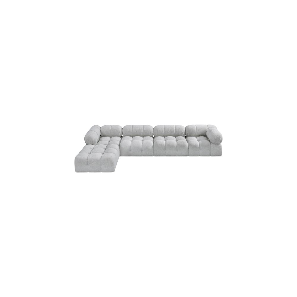 Ames Grey Boucle Fabric Modular Sectional. Picture 4