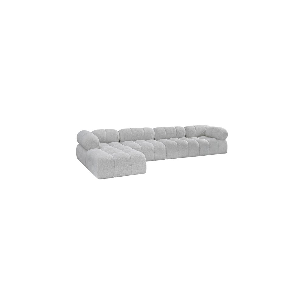 Ames Grey Boucle Fabric Modular Sectional. Picture 5