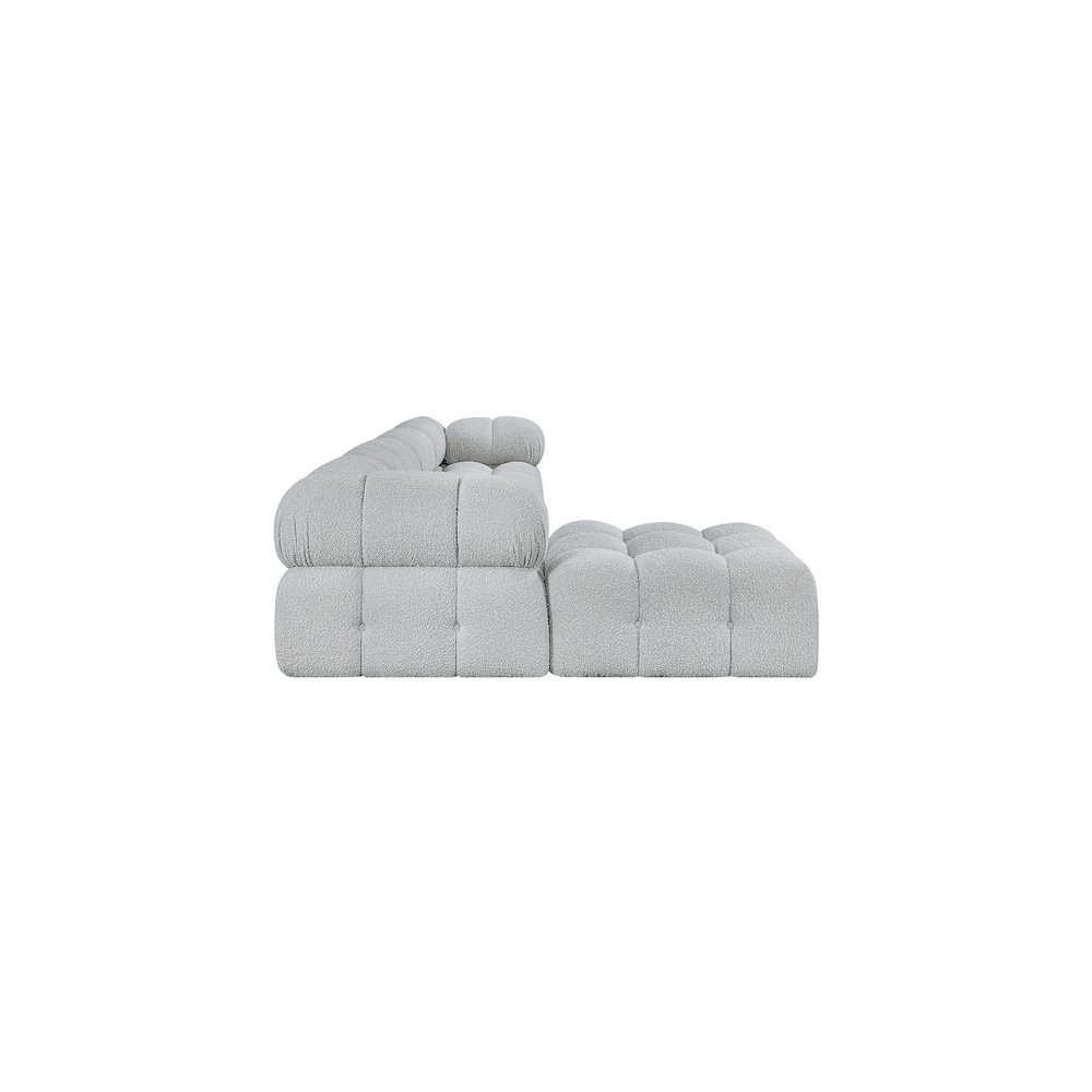 Ames Grey Boucle Fabric Modular Sectional. Picture 6