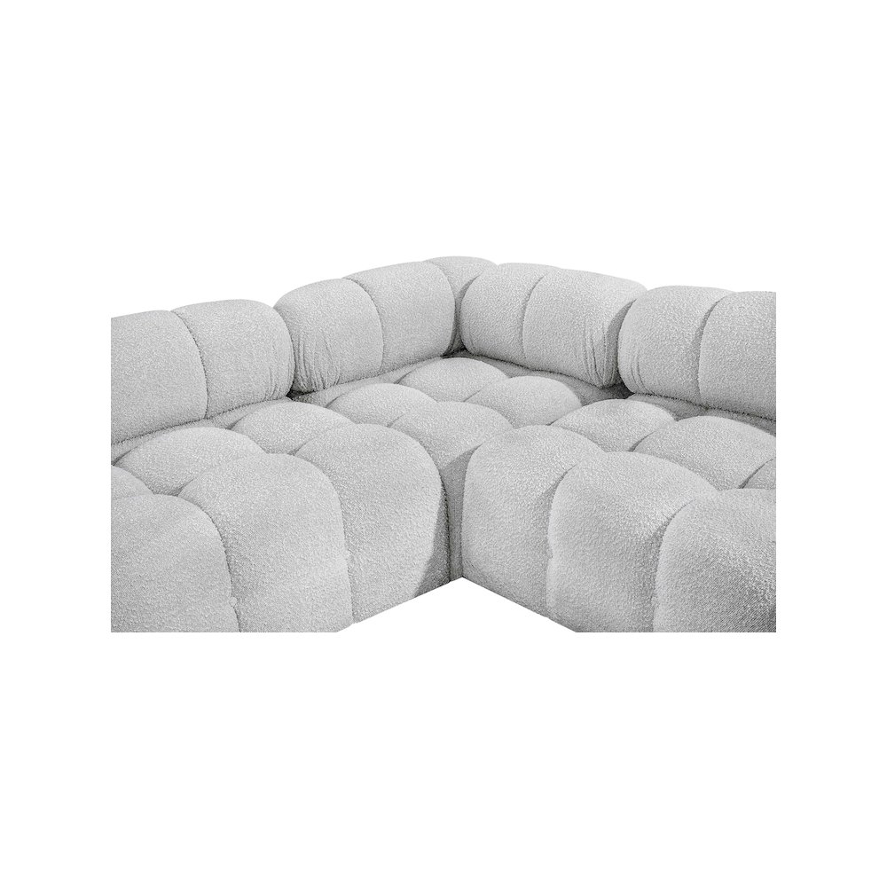 Ames Grey Boucle Fabric Modular Sectional. Picture 9