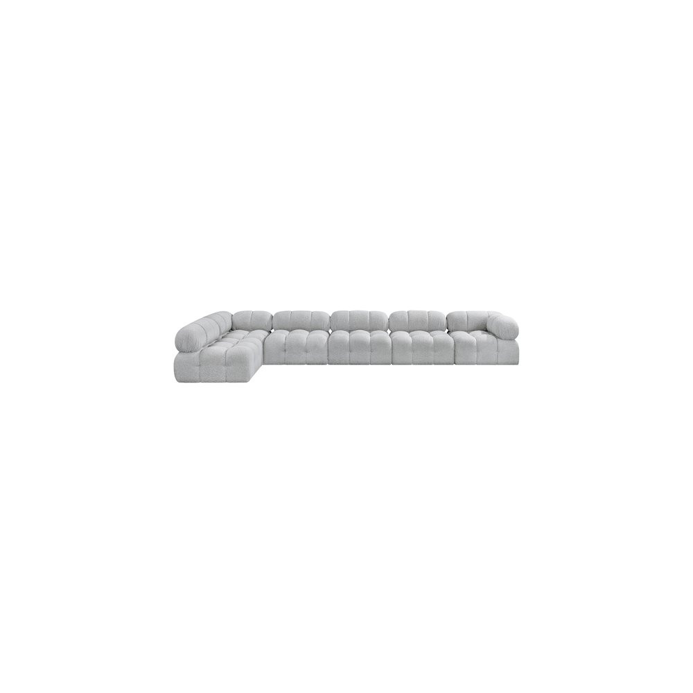 Ames Grey Boucle Fabric Modular Sectional. Picture 3