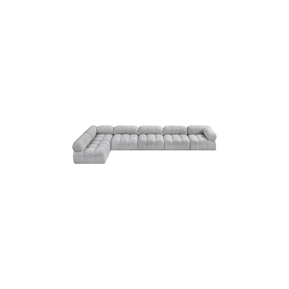 Ames Grey Boucle Fabric Modular Sectional. Picture 4
