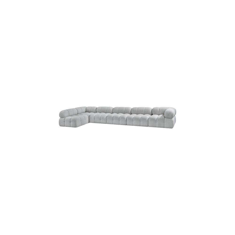 Ames Grey Boucle Fabric Modular Sectional. Picture 5