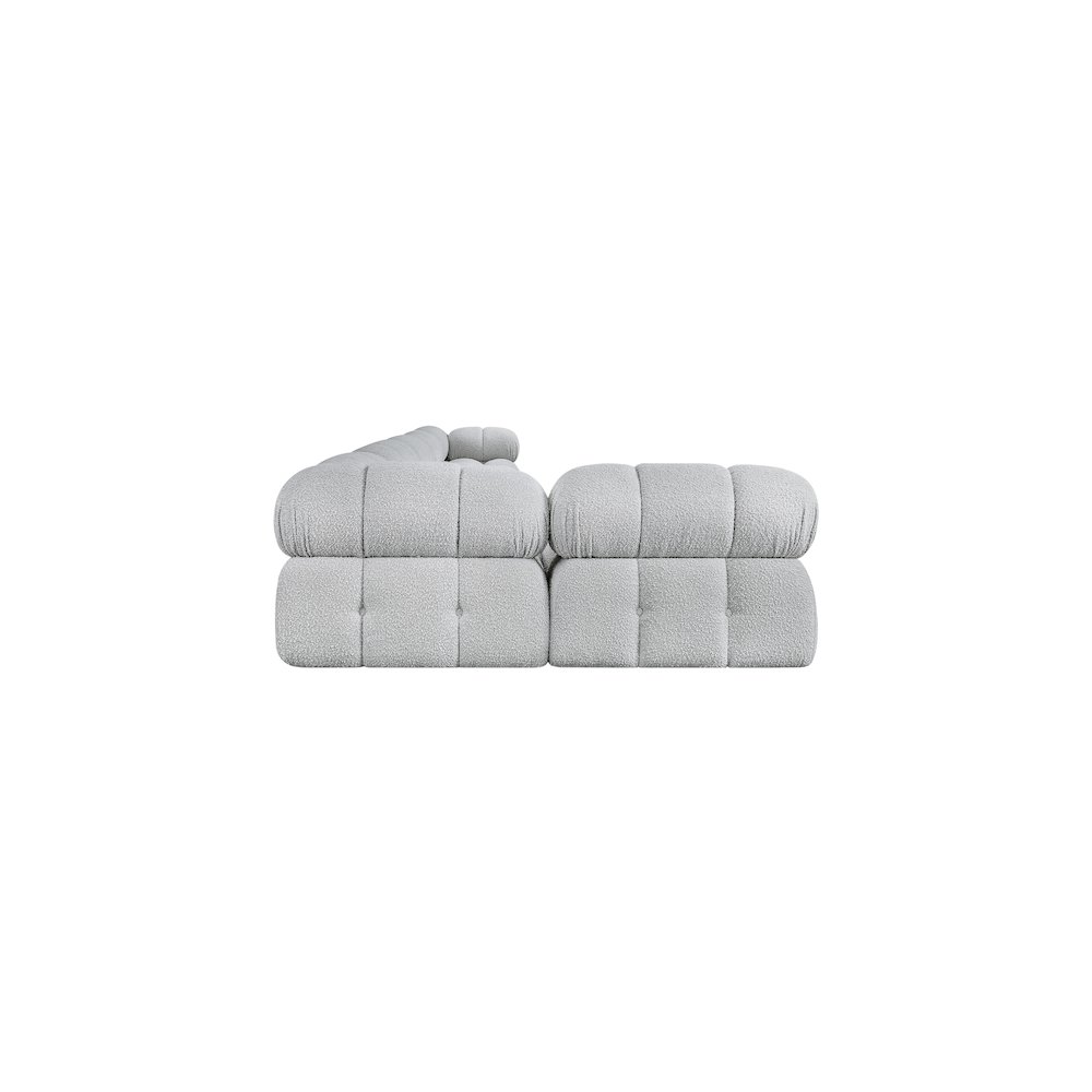 Ames Grey Boucle Fabric Modular Sectional. Picture 6