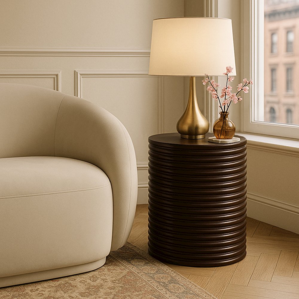 Nobi Brown Concrete Indoor/Outdoor End Table. Picture 6