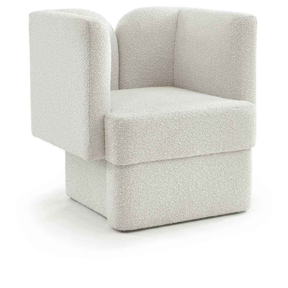Marcel Cream Boucle Fabric Chair. Picture 1