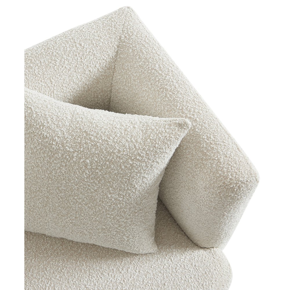 Marcel Cream Boucle Fabric Chair. Picture 5