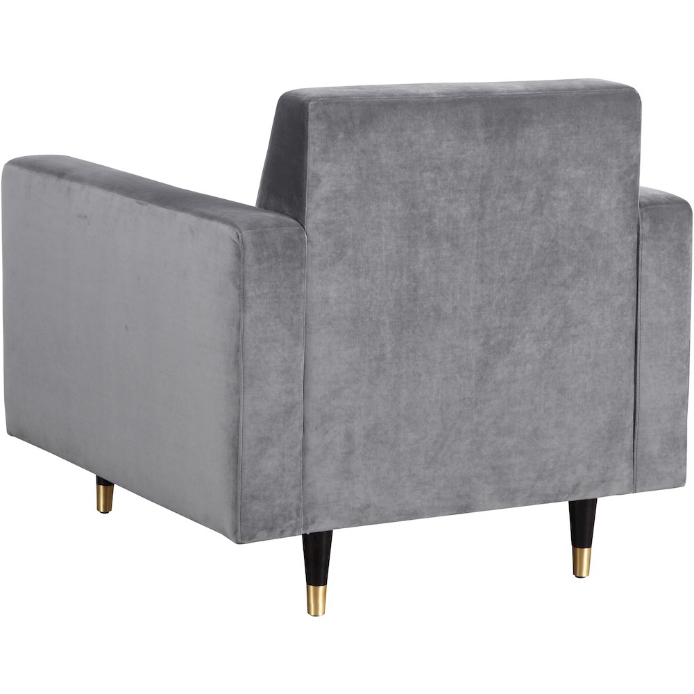 Lola Grey Velvet Chair. Picture 2