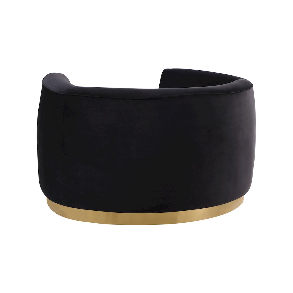 Julian Black Velvet Chair. Picture 2