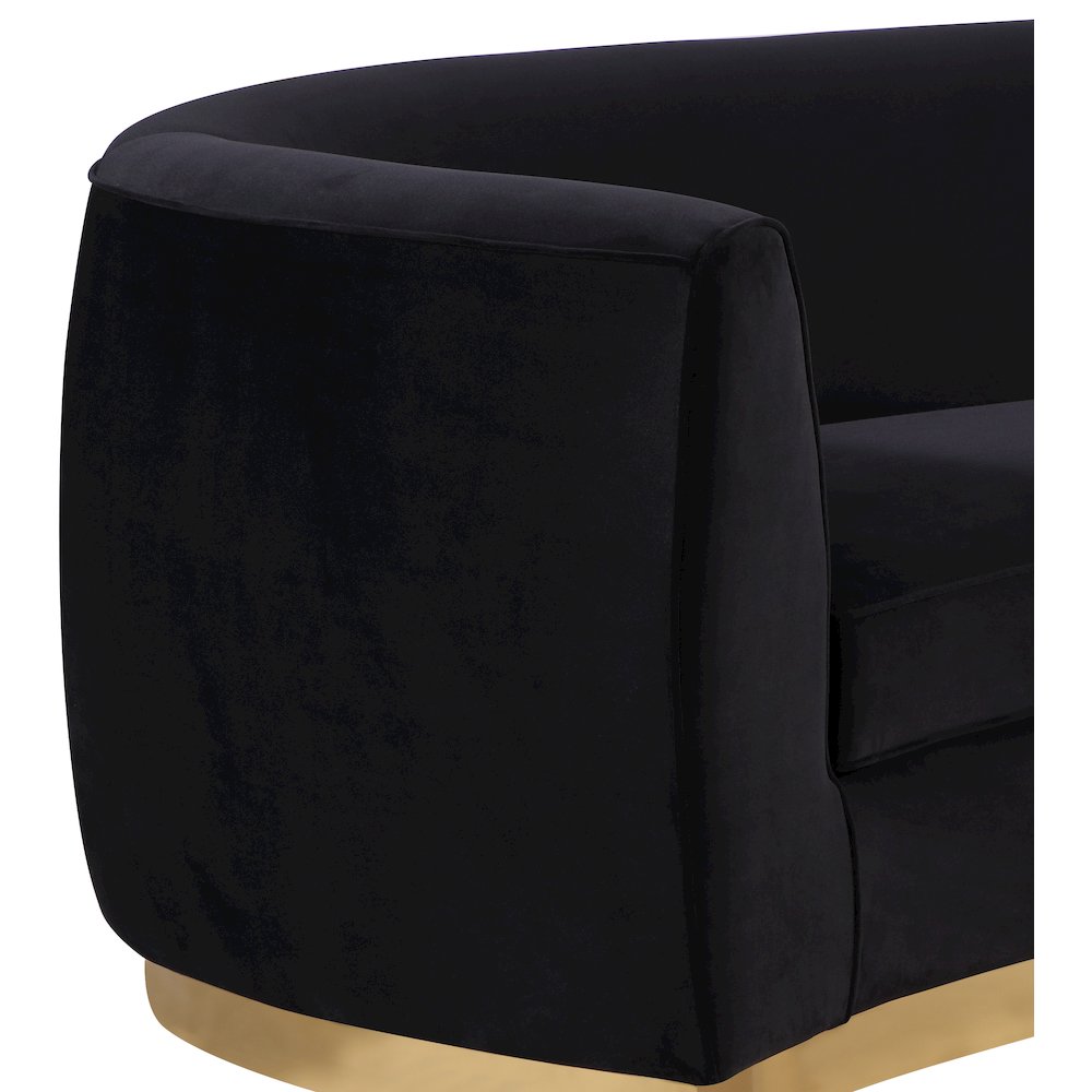 Julian Black Velvet Chair. Picture 3