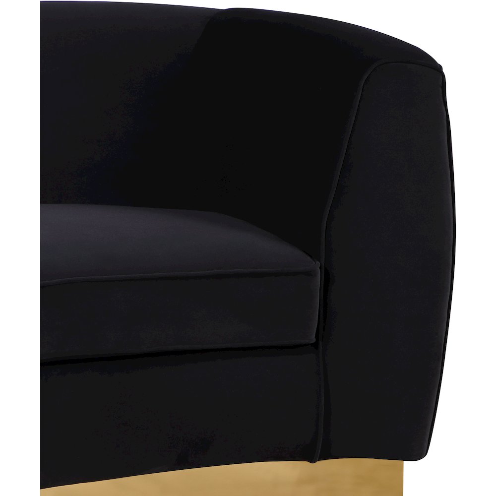 Julian Black Velvet Chair. Picture 4