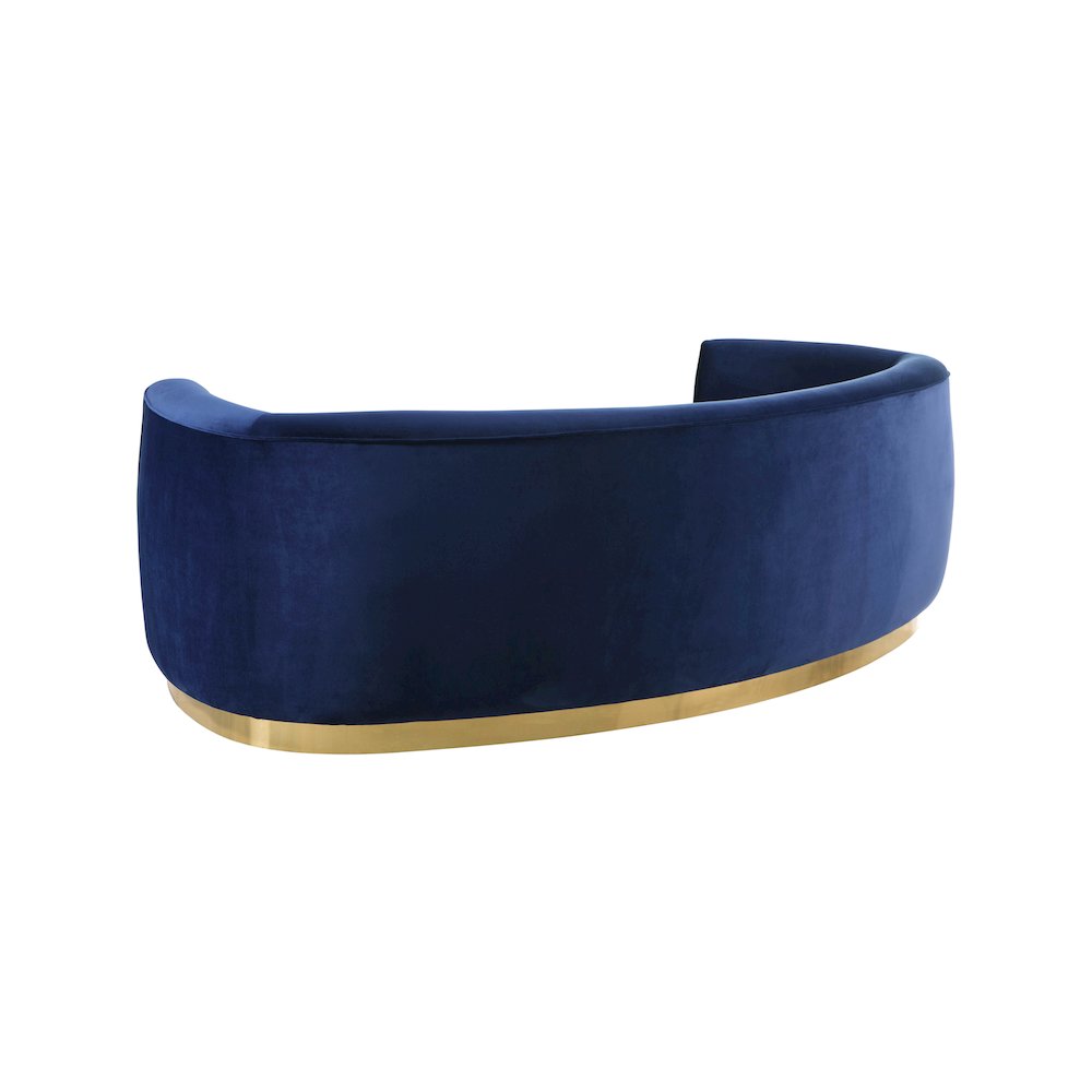 Julian Navy Velvet Sofa. Picture 2