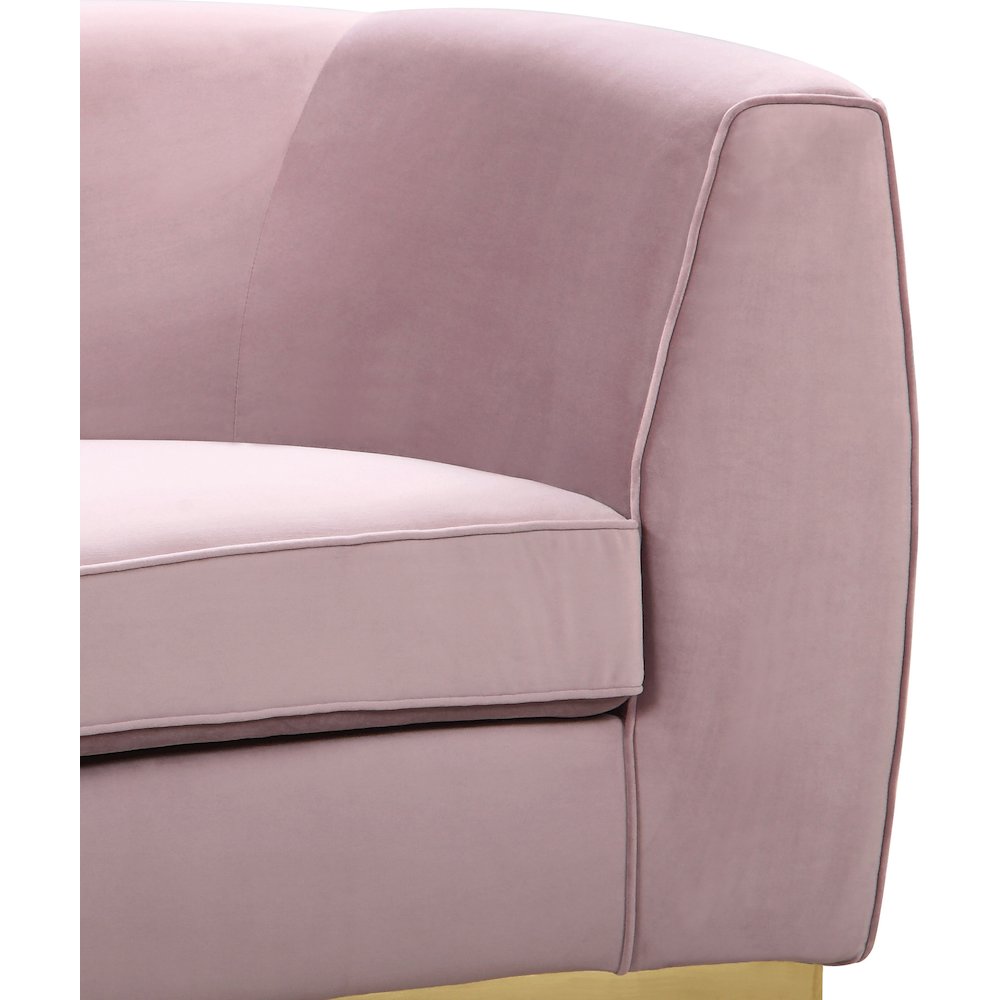 Julian Pink Velvet Sofa. Picture 4