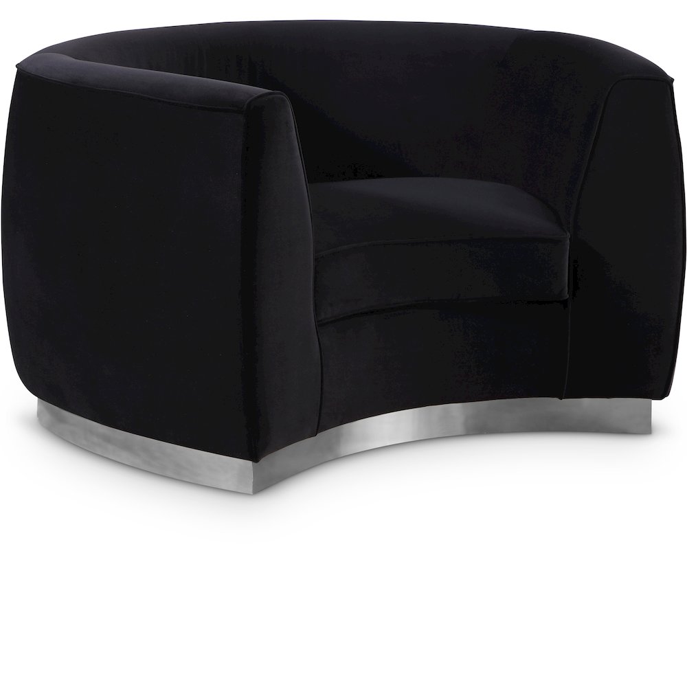 Julian Black Velvet Chair. Picture 1