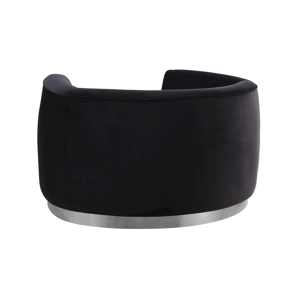 Julian Black Velvet Chair. Picture 2