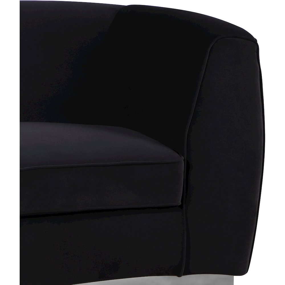 Julian Black Velvet Sofa. Picture 4