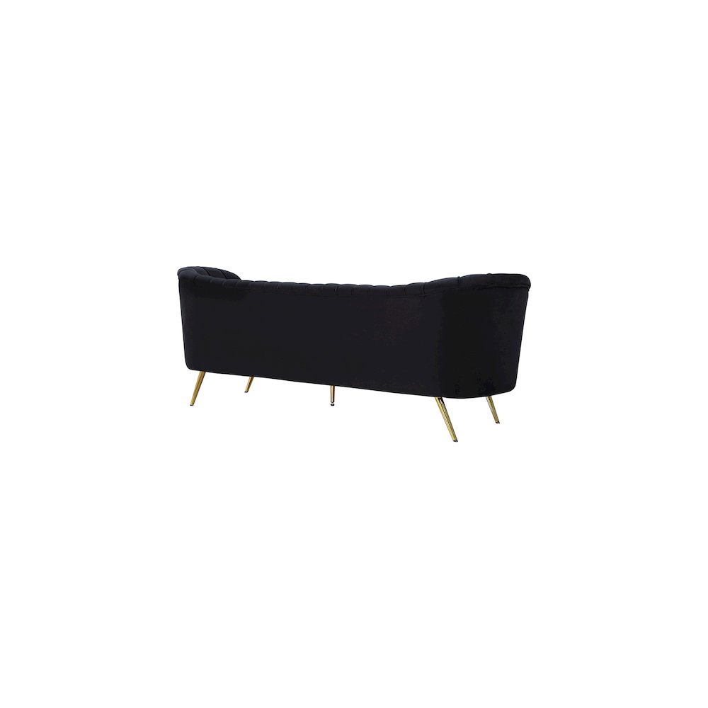 Margo Black Velvet Sofa. Picture 2