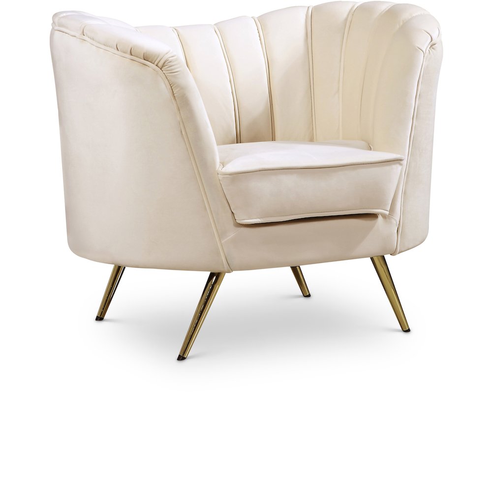 Margo Cream Velvet Chair. Picture 1