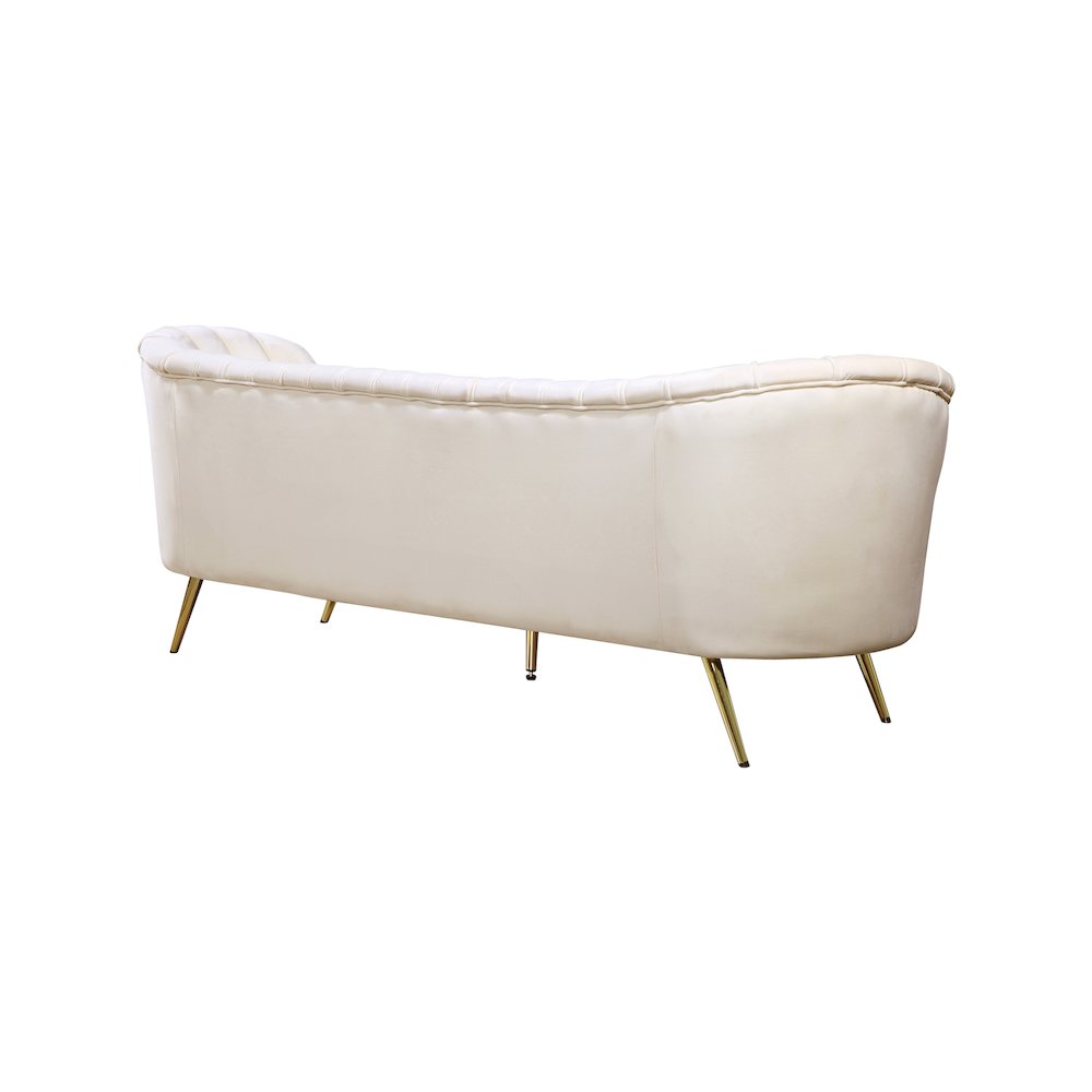 Margo Cream Velvet Sofa. Picture 2