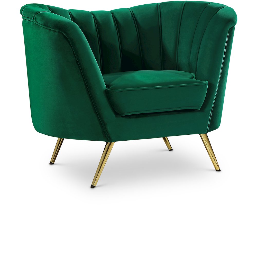 Margo Green Velvet Chair. Picture 1