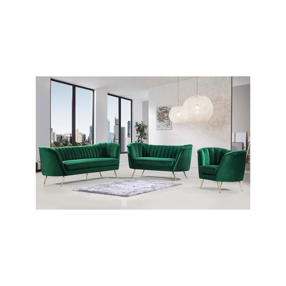 Margo Green Velvet Chair. Picture 4