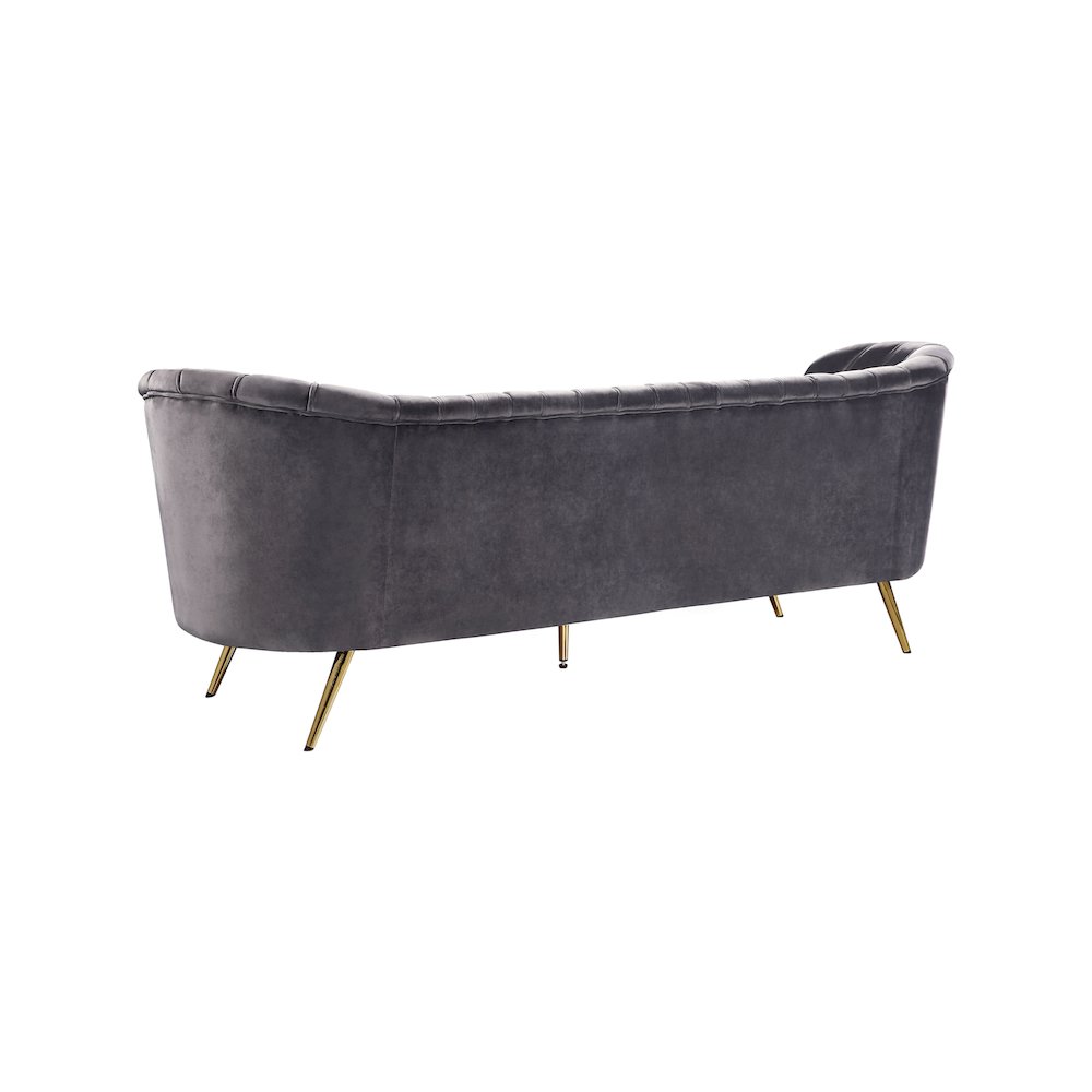 Margo Grey Velvet Sofa. Picture 2