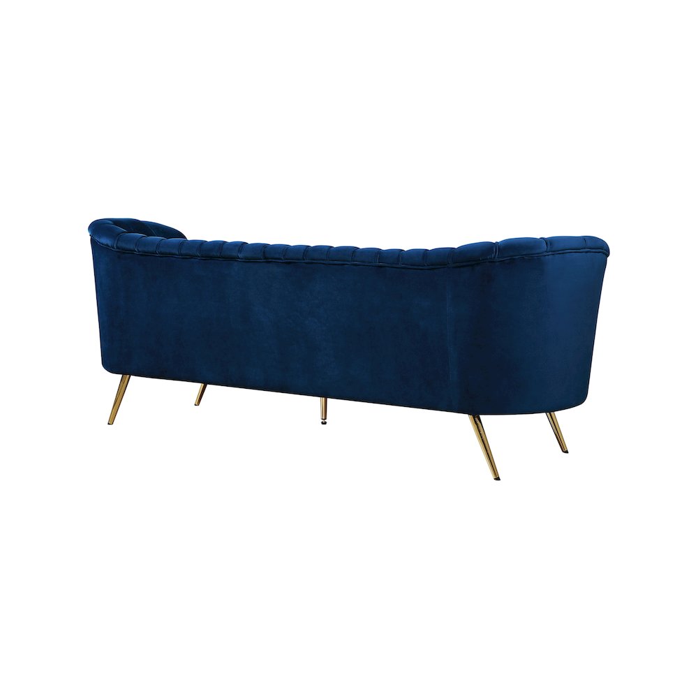 Margo Navy Velvet Sofa. Picture 2